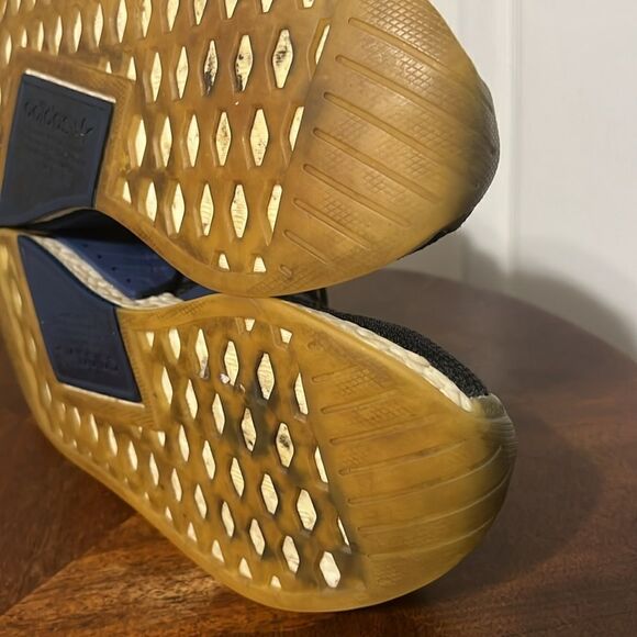 🔥🔥 ADIDAS NMD R2 Women Low-Top Sneakers - Black/Blue - Sz 7 - Good Condition - Picture 13 of 14